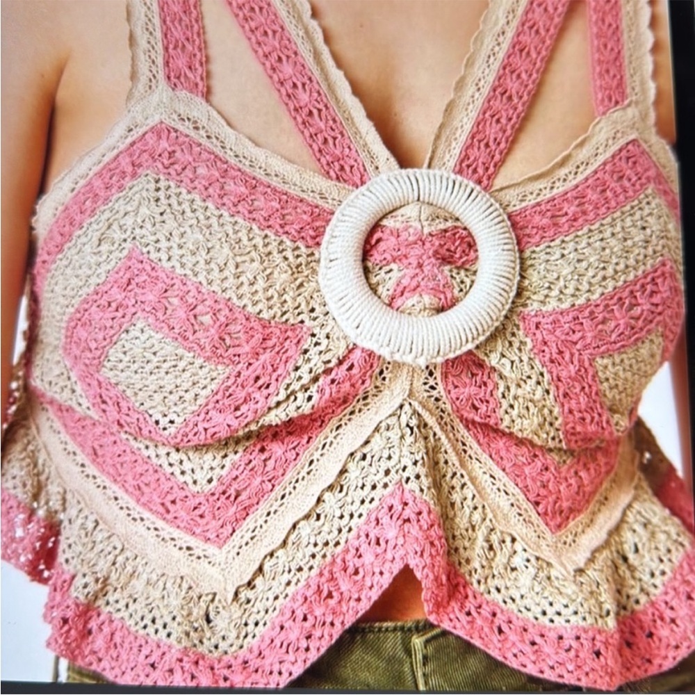 NWT Anthropologie Let Me Be Open- Back Tank